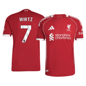 WIRTZ #7 Liverpool Home Authentic Soccer Jersey 2025/26