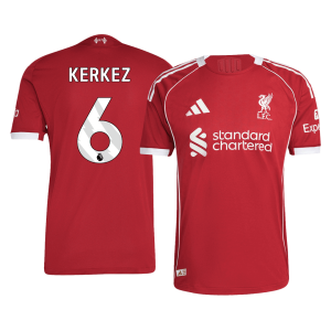 KERKEZ #6 Liverpool Home Authentic Soccer Jersey 2025/26