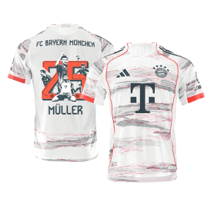 M??LLER Special #25 Bayern Munich Away Special Authentic Soccer Jersey 2025/26