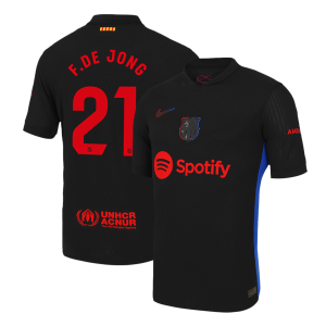 F.DE JONG #21 Barcelona Away Authentic Soccer Jersey 2024/25