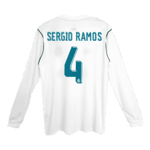 Vintage Soccer Jersey SERGIO RAMOS #4 Real Madrid Home Long Sleeve 2017/18