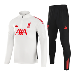 Liverpool 1/4 Zip Tracksuit 2025/26 Kids White