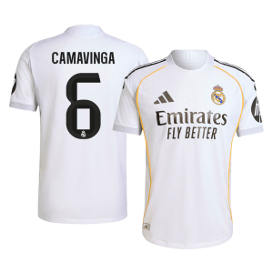 CAMAVINGA #6 Real Madrid Home Authentic Soccer Jersey 2025/26