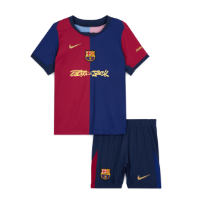 Barcelona X Travis Scott Home Kids Soccer Jerseys Kit 2024/25