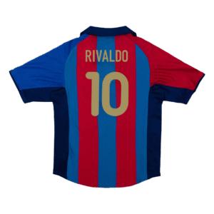 Vintage Soccer Jersey RIVALDO #10 Barcelona Home 2001/02