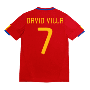 Vintage Soccer Jersey DAVID VILLA #7 Spain Home 2010