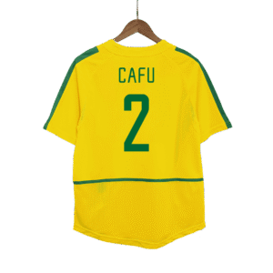 Vintage Soccer Jersey CAFU #2 Brazil Home 2002/03