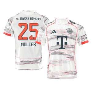 M??LLER #25 Bayern Munich Away Authentic Soccer Jersey 2025/26