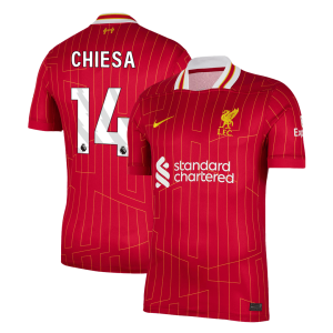 CHIESA #14 Liverpool Home Soccer Jersey 2024/25