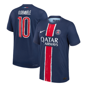 O.DEMB??L?? #10 PSG Home Authentic Soccer Jersey 2024/25 – UCL