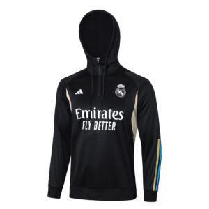23-24 Half Real Madrid black tracksuit