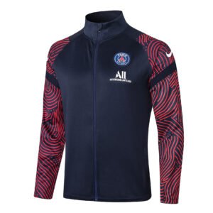 2021 Paris High-Neck Royal Blue Sleeves Red Training Suit