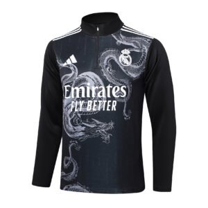 24-25 Half Real Madrid Black Inkjet tracksuit