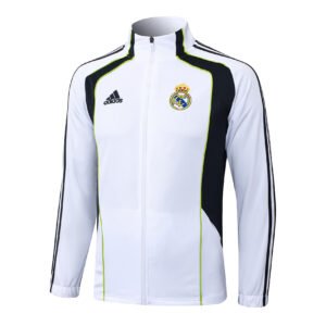 25-26 Long Real Madrid White Retro tracksuit