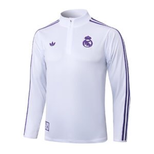 25-26 Half Real Madrid White Retro tracksuit