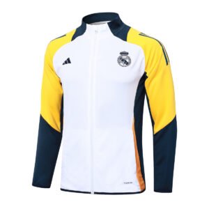 24-25 Long Real Madrid white tracksuit
