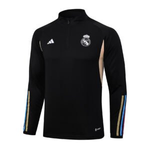 23-24 Half Real Madrid black tracksuit