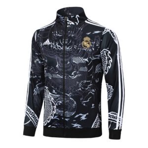 23-24 Long Real Madrid black tracksuit