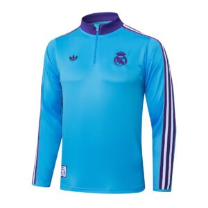25-26 Half Real Madrid Light Blue Retro tracksuit