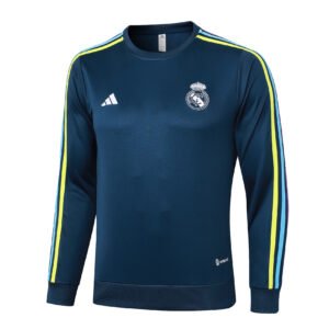 23-24 Round Neck Long Sleeve Real Madrid Royal Blue Sports Suit