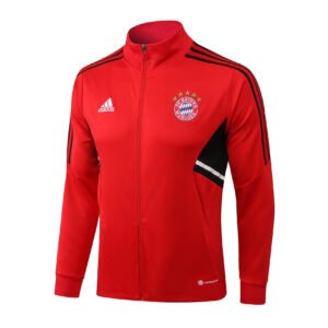 22-23 Long Bayern high-necked red tracksuit