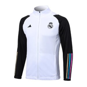 23-24 Long Real Madrid white tracksuit