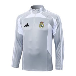 25-26 Half Real Madrid grey and white tracksuit